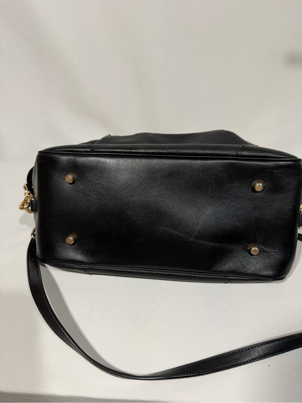 Coach Black Leather Lane Satchel Bag - Picture 8 of 9